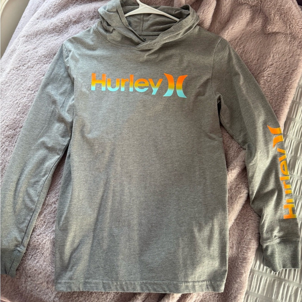 Boys Hurley LS hooded tee - size L